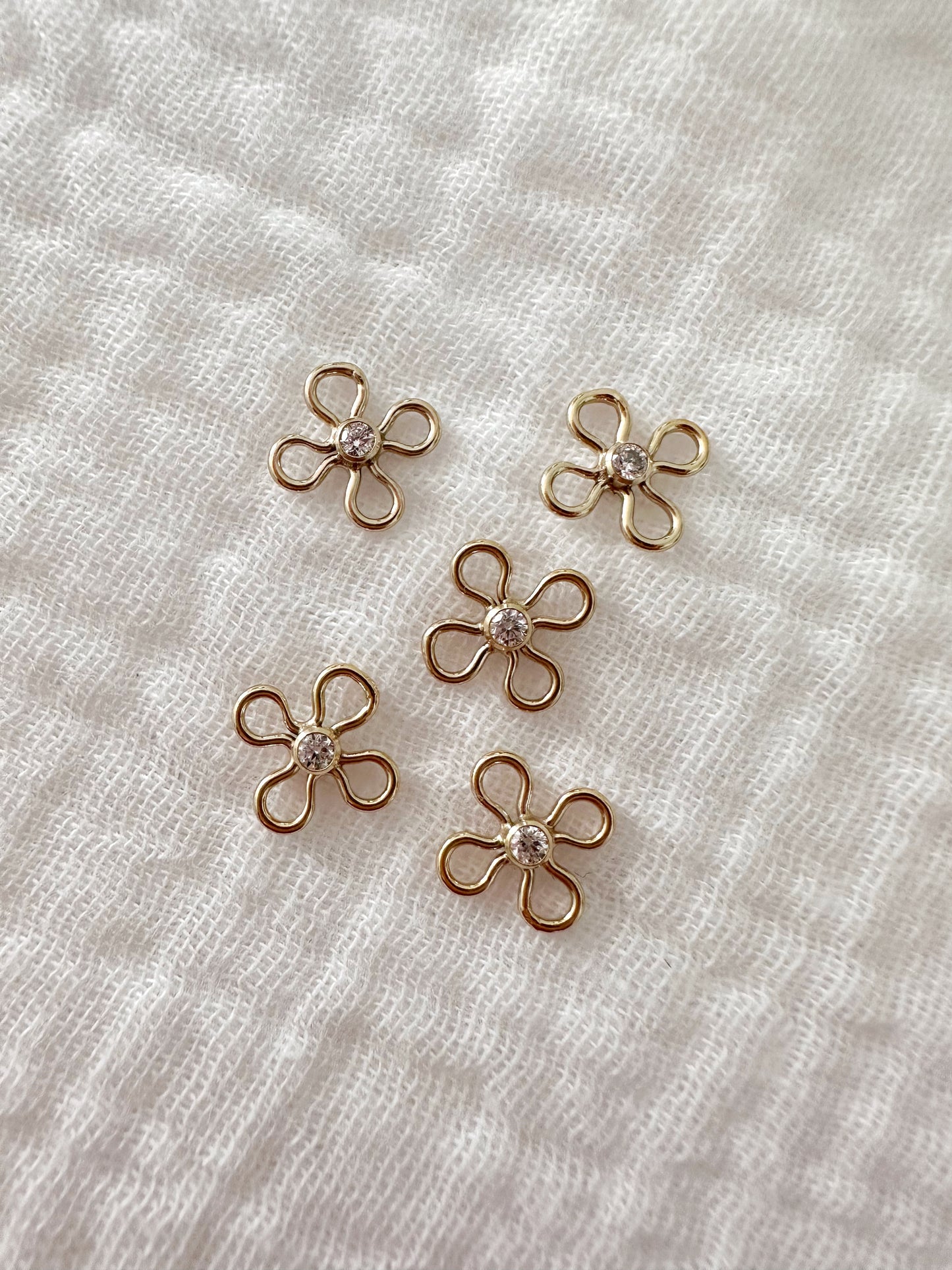 14Kt Gold Filled Flower Connector