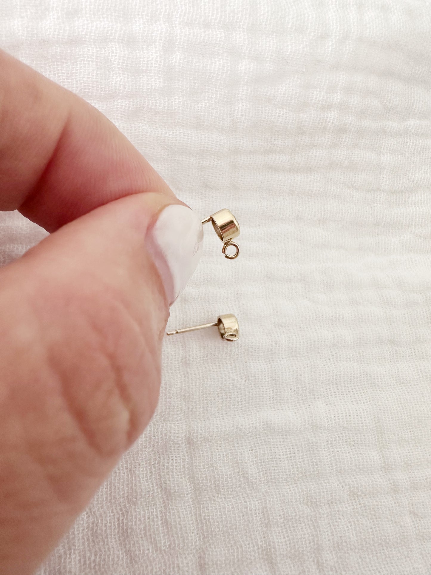14Kt Gold Filled Bezel Post Earring
