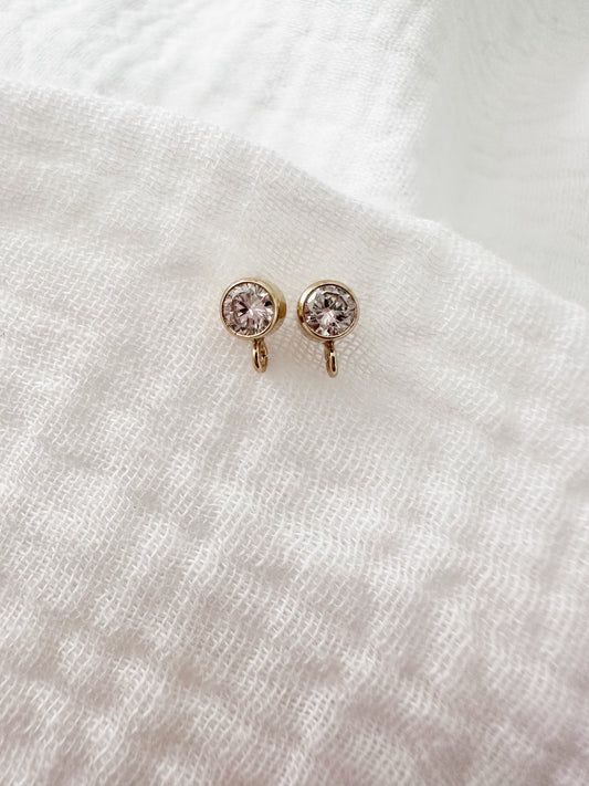 14Kt Gold Filled Bezel Post Earring
