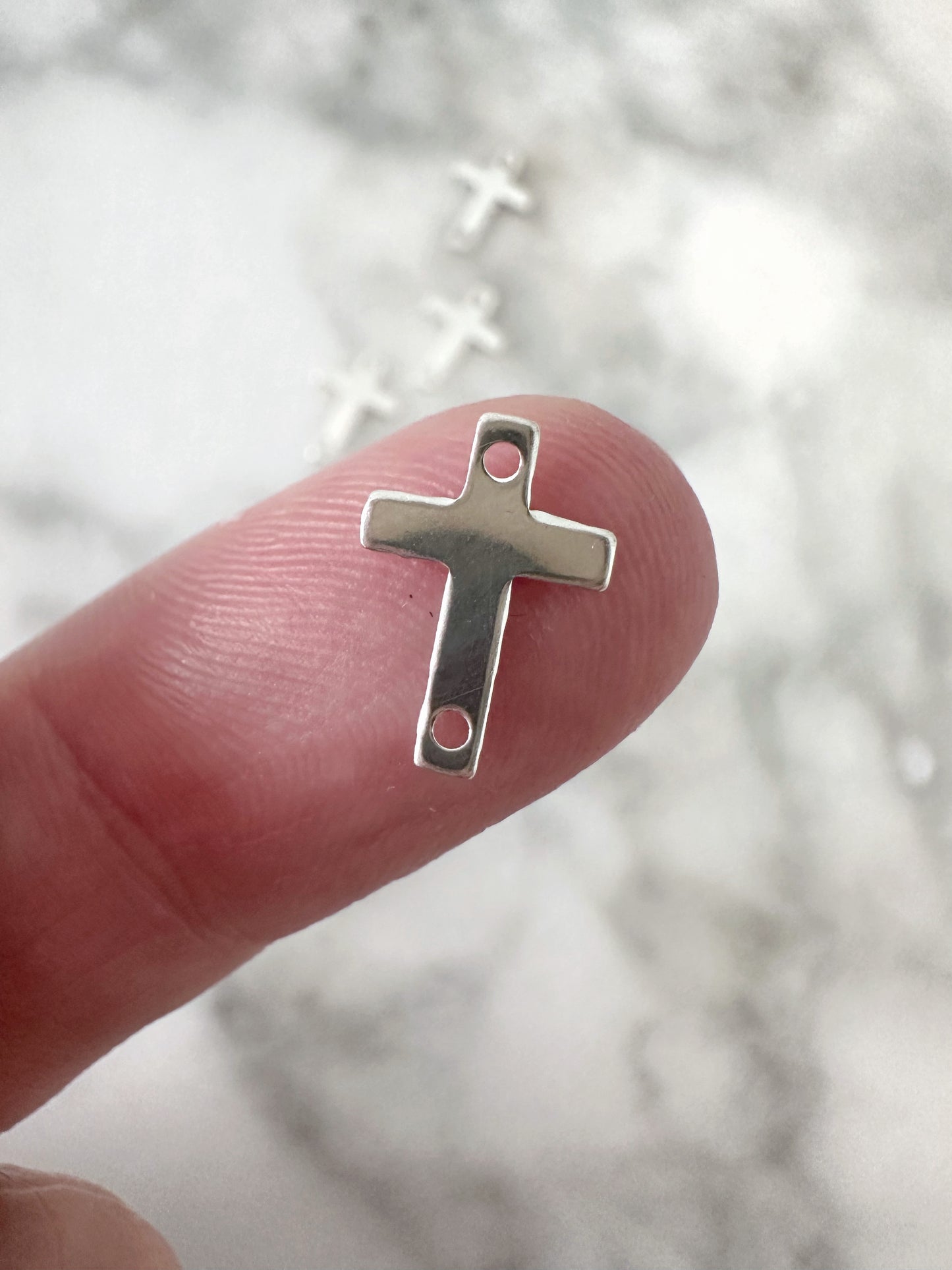 Sterling Silver Cross Connector