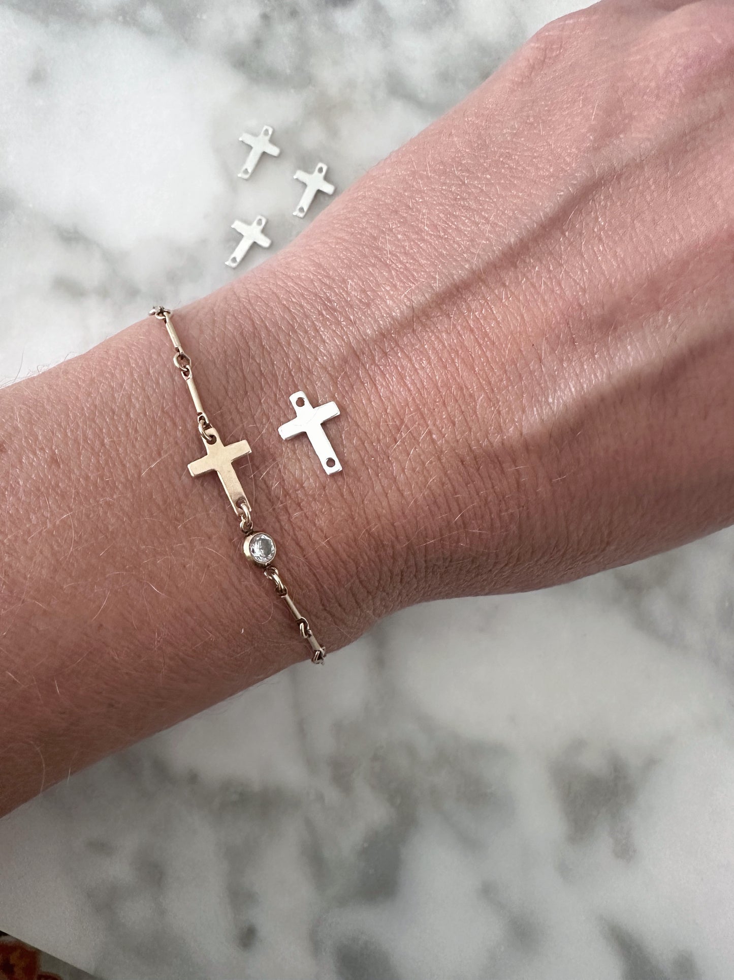 Sterling Silver Cross Connector
