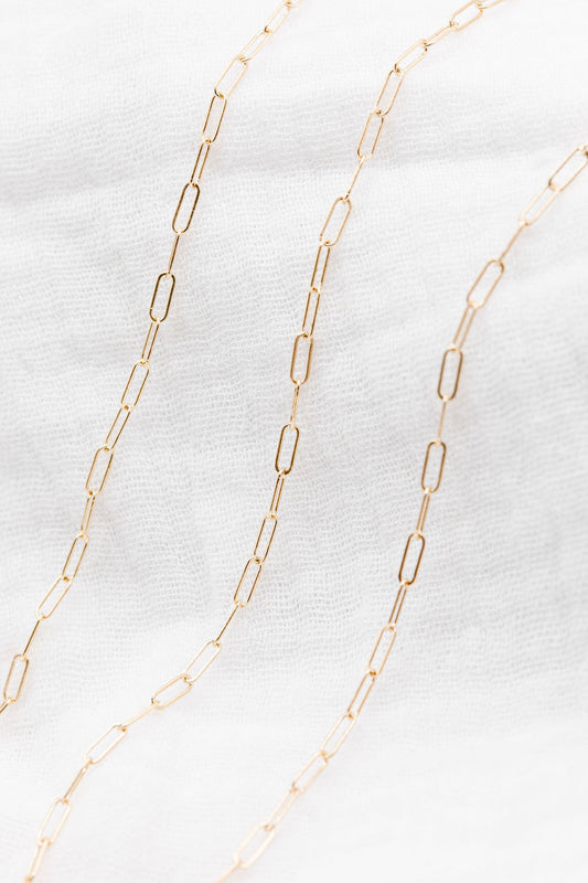 Gold Filled Paperclip Chain 2mm x 5.5mm