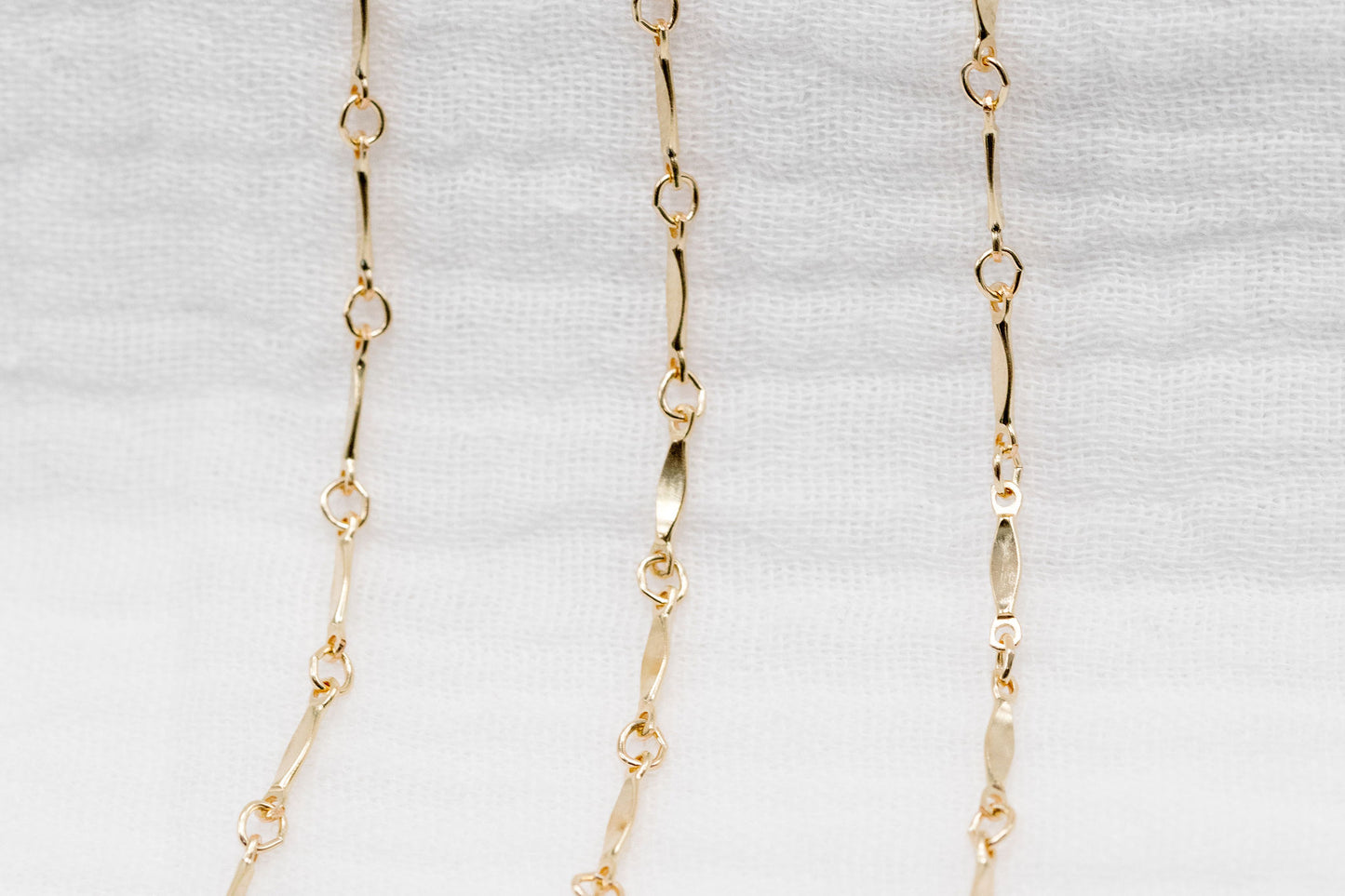 Gold Filled Dapped Bar Chain