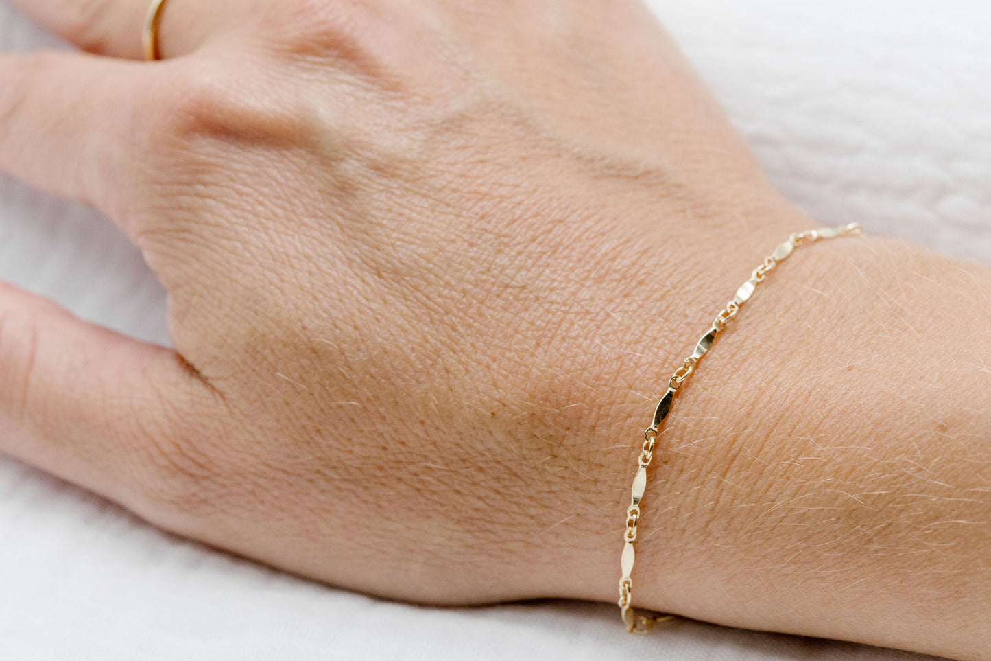 Gold Filled Dapped Bar Chain