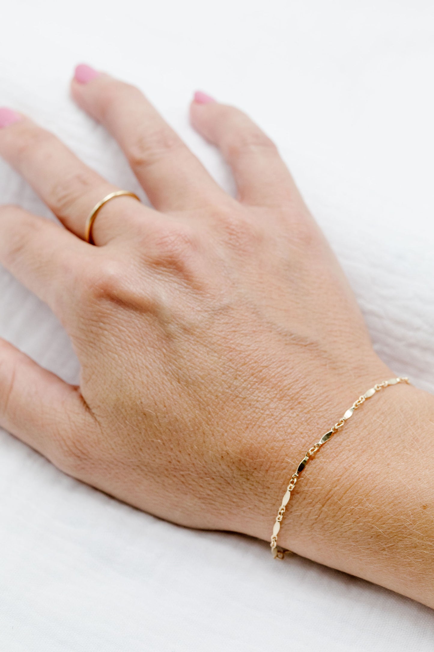 Gold Filled Dapped Bar Chain