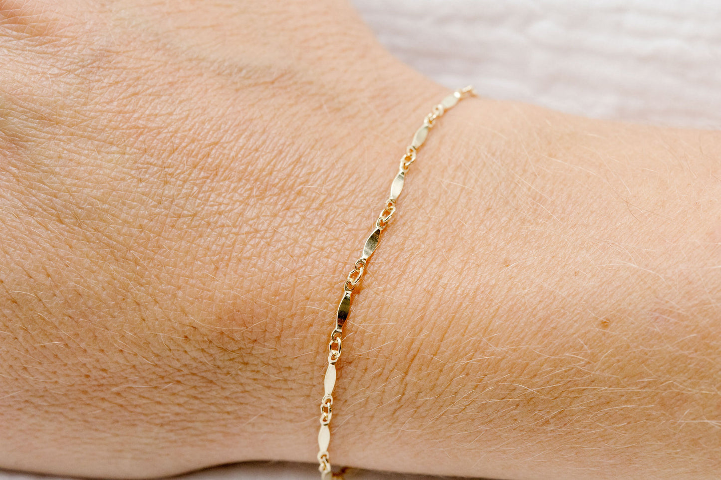 Gold Filled Dapped Bar Chain