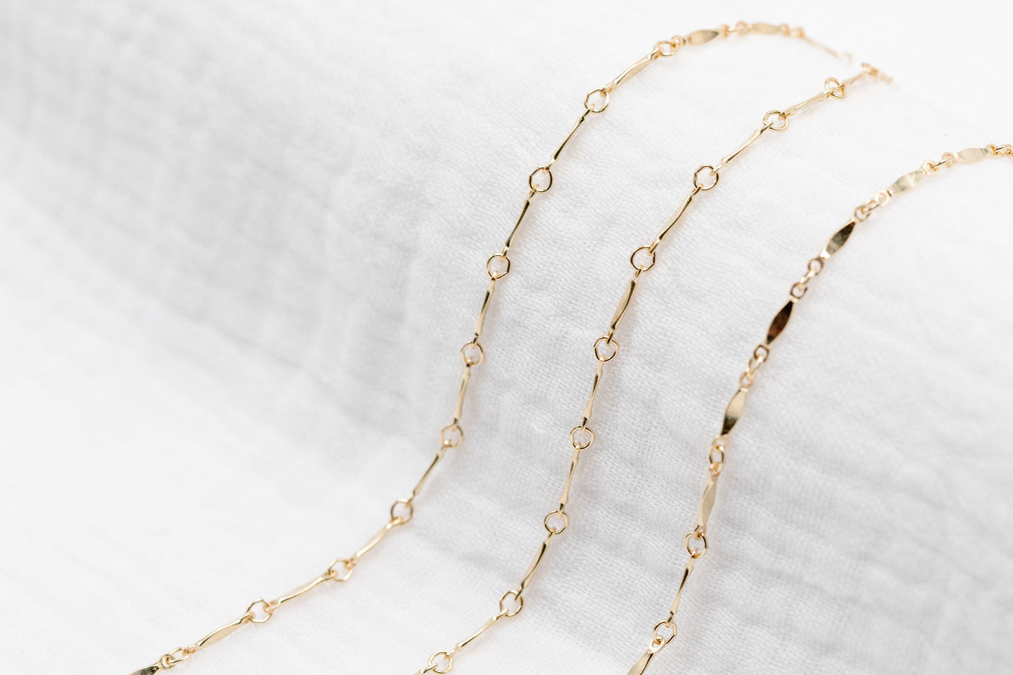 Gold Filled Dapped Bar Chain