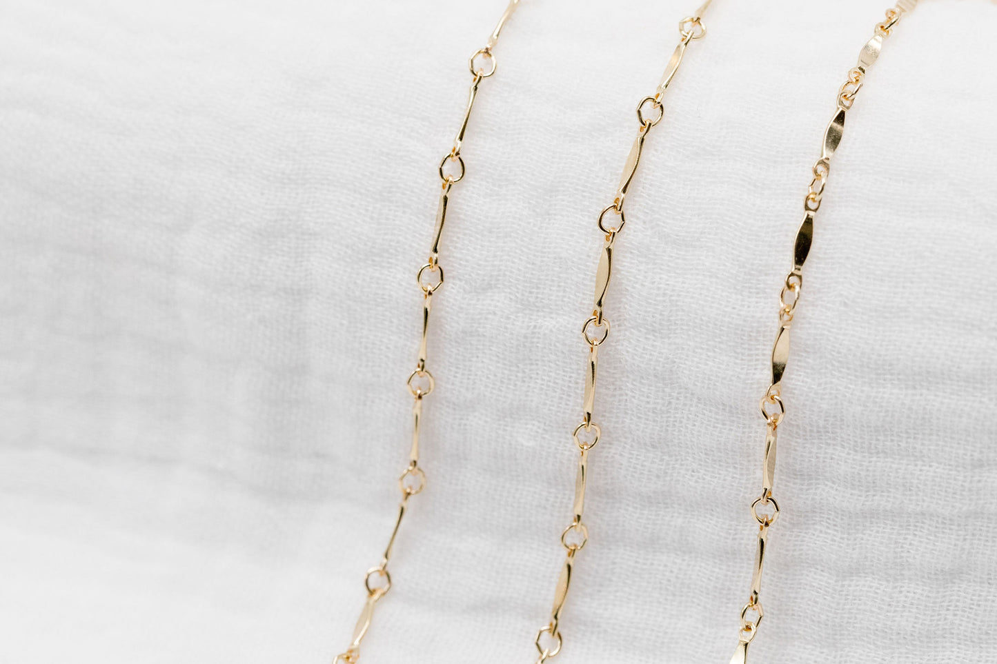 Gold Filled Dapped Bar Chain