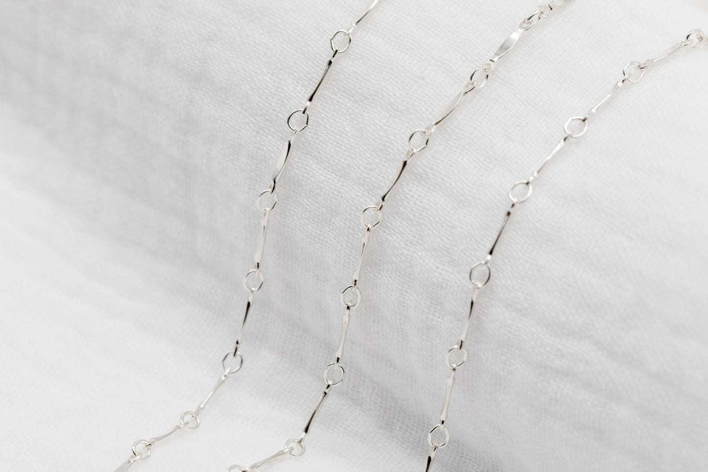Sterling Silver Dapped Bar Chain
