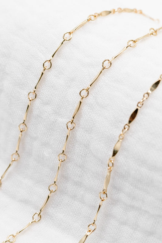Gold Filled Dapped Bar Chain