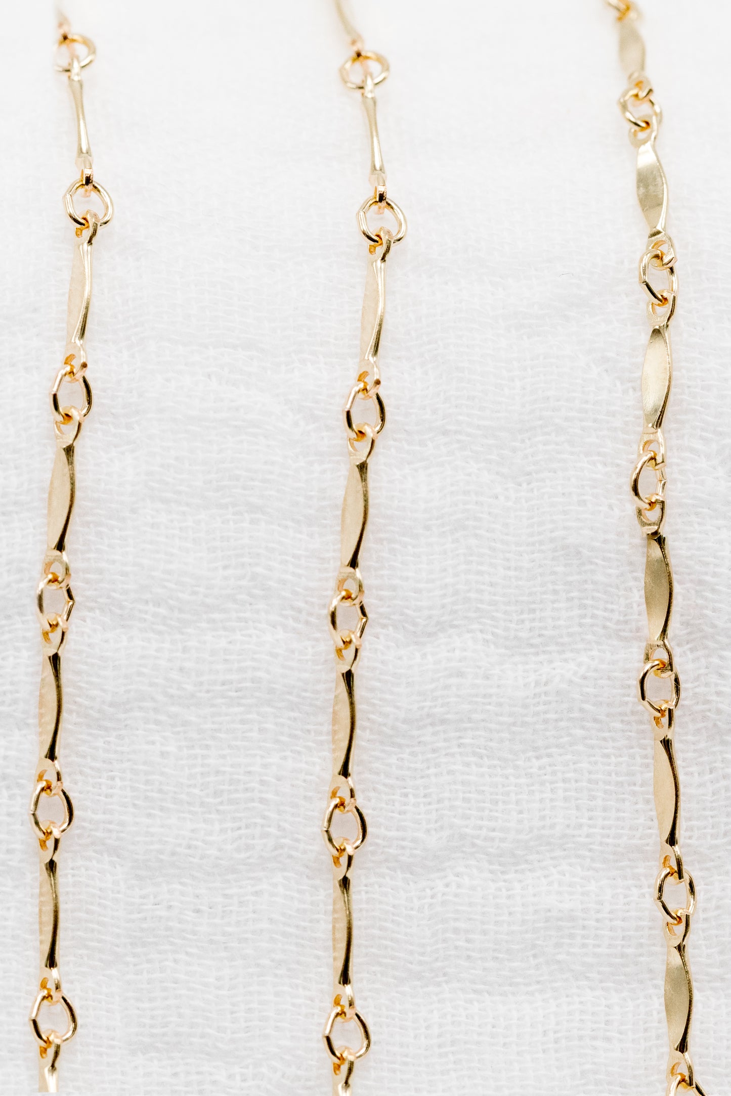 Gold Filled Dapped Bar Chain