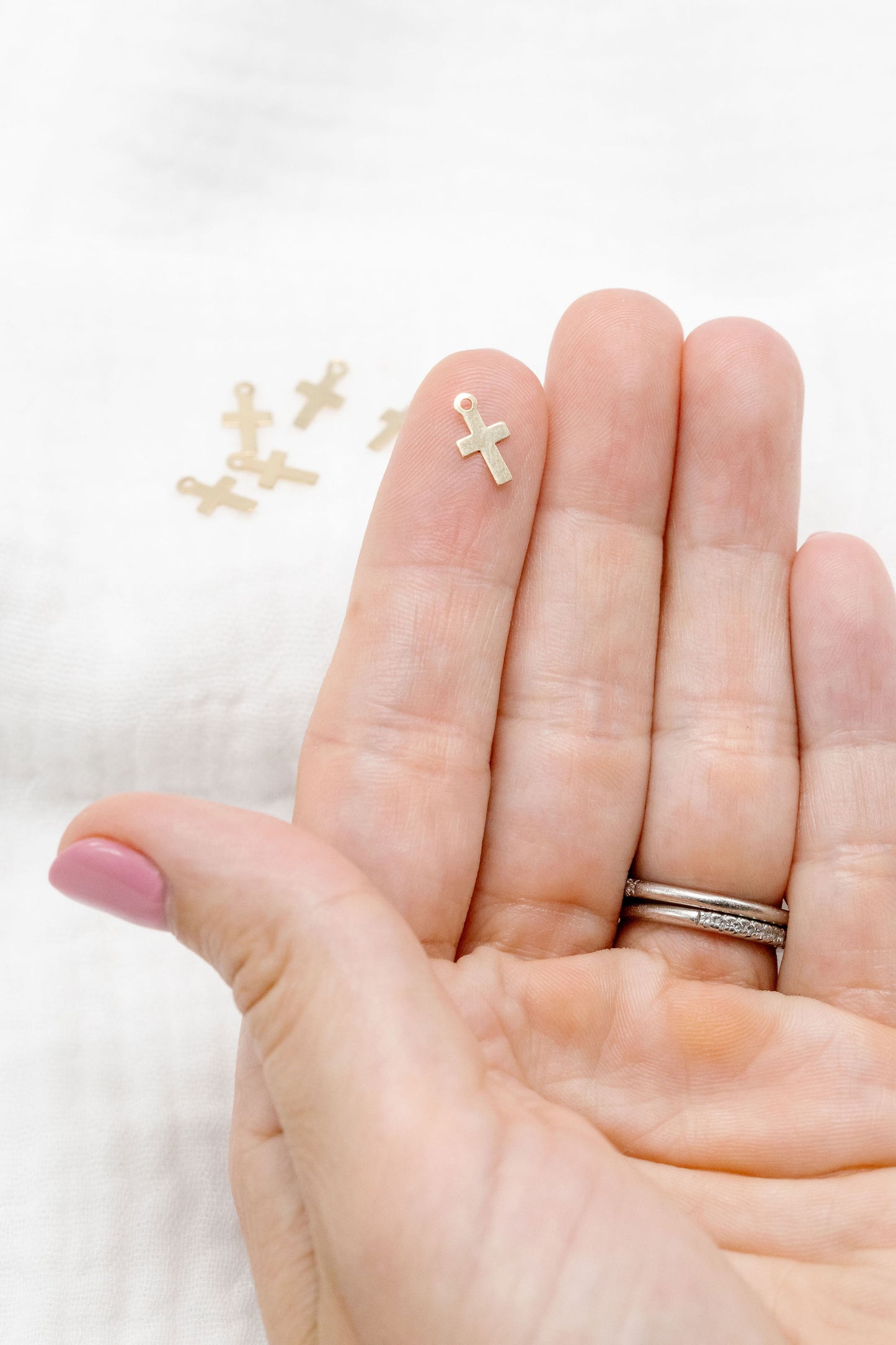 Gold Filled Cross Charm (5 pieces)