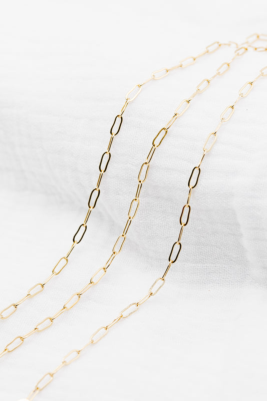 Large Gold Filled Paperclip Chain 2.98mm x 7.49mm
