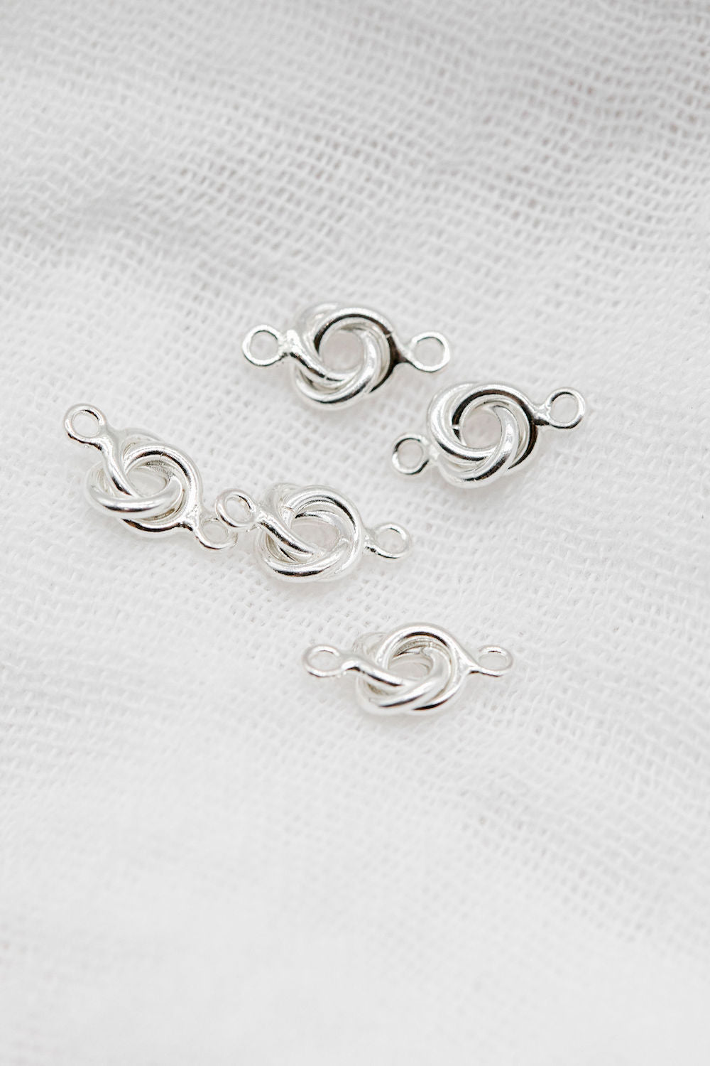 Sterling Silver Love Knot Connector (2 pieces)