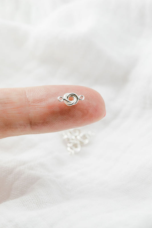 Sterling Silver Love Knot Connector (2 pieces)