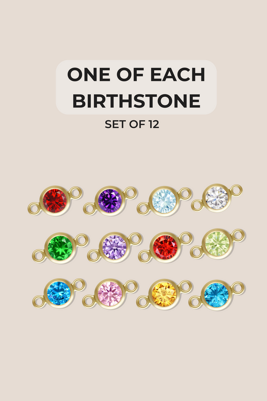 4mm Gold Filled Birthstone Connector