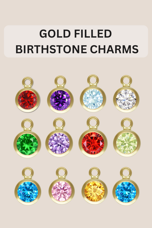 4mm Gold Filled Birthstone Charm