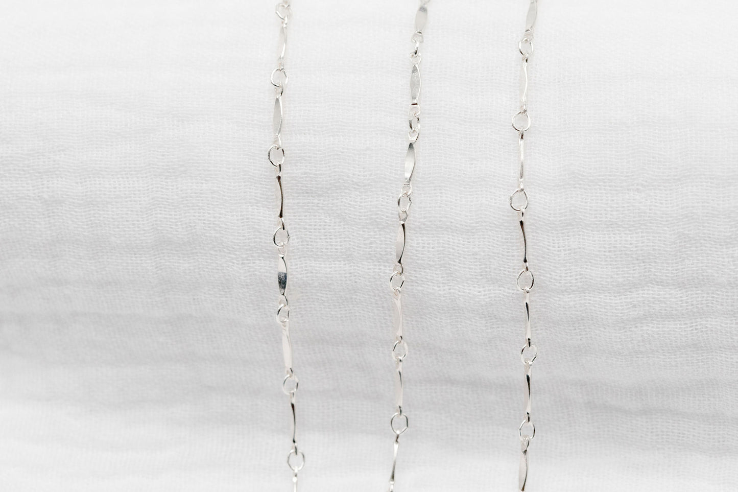 Sterling Silver Dapped Bar Chain