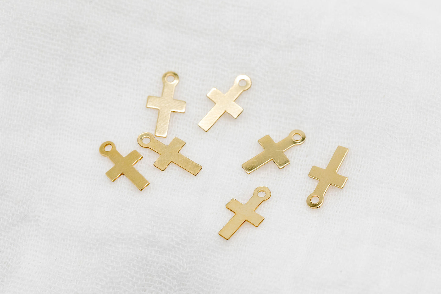 Gold Filled Cross Charm (5 pieces)